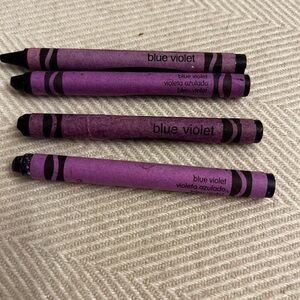 Vintage Crayola Craons Blue Violet Discontinued Set Of 4